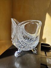 dekorative Glas Schale/Vase auf Füßchen, Bleikristall ?