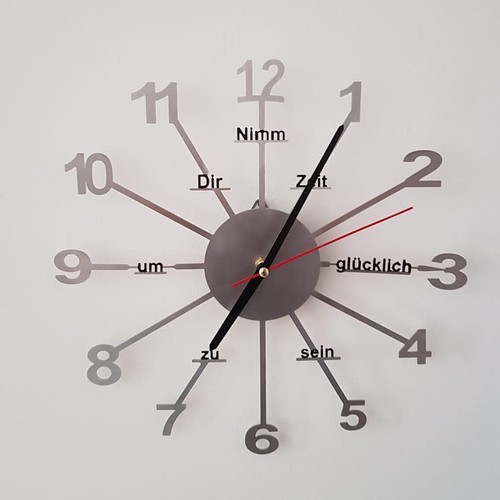 Wanduhr aus edelstahl ca - wanduhr,