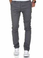 Herren Slim Fit Stretch Chino Hose Jeans Beige/Schwarz/Navy/Grau 7100