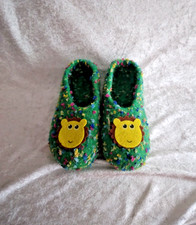 Filzschuhe Hausschuhe, Kinderschuhe Gr. 30/31 Grün Strickfilz  Handarbeit