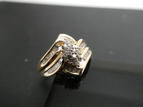Vintage 10k gelbgold cluster - vintage,