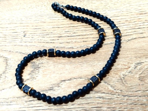 Herren naturstein kette - mm,