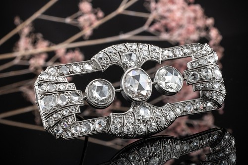 Antike diamant brosche - diamant,