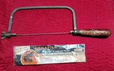 Vintage Abrafile Sägerahmen und Abrium Helical Fine Sägeblätter selten Sammler