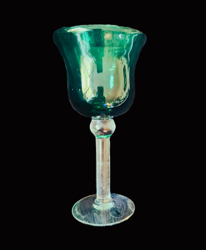 Kerzenhalter glas blaugrün - kerzenhalter,