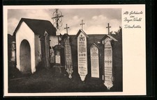 Ansichtskarte Lohberg, Totenbretter Oberheiderberg 