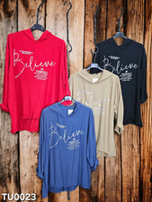 Damen Tunika Shirt Hoodie