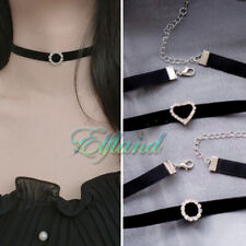 Samtband Halsband Kropfband Choker * Trachten Dirndl * Strass Kreis Herz