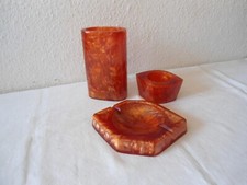 3 Teilige Garnitur   Kunstharz  ca .  1040 g aus DDR Zeit