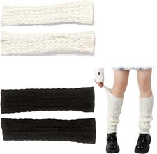 Damen Beinwärmer Stulpen 40 cm – 2 Paar, elastisch, warm, Stiefel-kompatibel