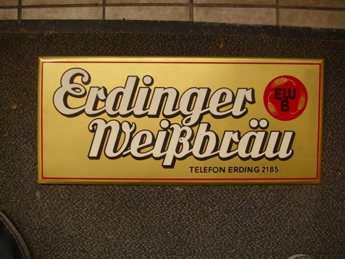 Altes imoglasschild erdinger - altes,