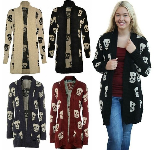 Damen totenkopf print langarm - damen,