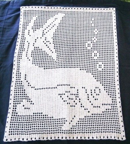 Tischdecke fisch gehäkelt - tischdecke,