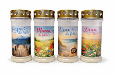 Grabkerze 4 Tage  Papa  Mama