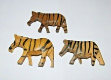 ZEBRA HOLZ AFRIKA ZOO TIER FIGUR HANDGESCHNITZT AFRIKANISCHE HANDARBEIT KONVOLUT