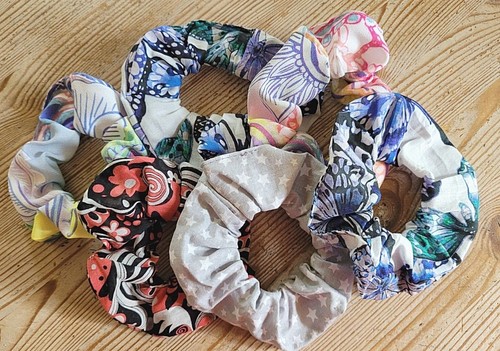 Haargummi scrunchie handmade - haargummi,