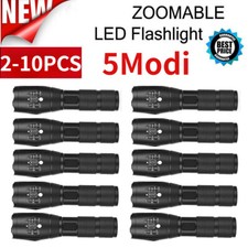 LED Taschenlampe Extrem Hell 90000 Lumen Polizei Taktisches Militär Fackel Zoom