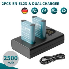 2x EN-EL23 Akku Batterie + Ladegerät Für Nikon Coolpix B700 P900 S810c P610 P600