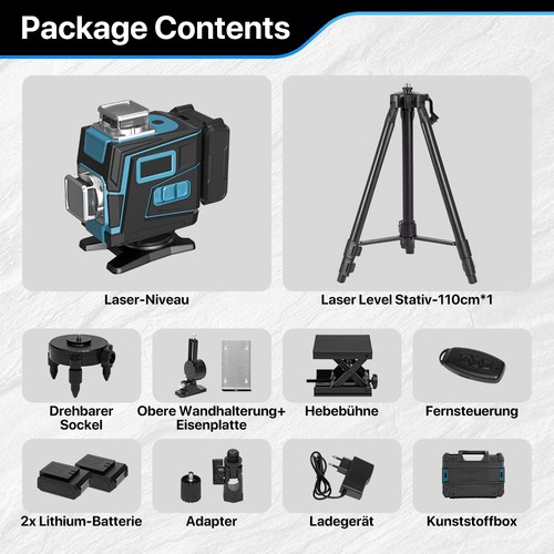360 laser level - level, 16-linien