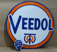 Veedol porcelain enamel sign - porcelain,