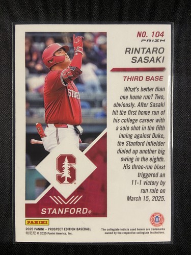 Rintaro sasaki 2025 panini - 2025,