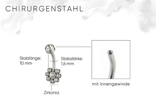 Bauchnabelpiercing blume - bauchnabelpiercing,