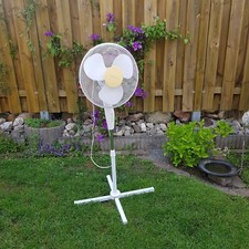 CM-TRONIC-Standventilator 3 Leistungsstufen Weiß 40cm 3 Rotorblätter 45W