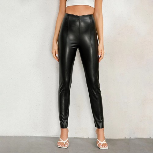Damen schwarze lederhose 100 - schwarze, %