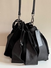 Fred's Bruder Xillo Big Drawstring Damen Leder Tasche Schwarz 180670 10002-05