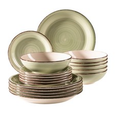 Mäser 931876 Tafelservice Lumaca für 6 Personen, Steinzeug (1 Set, 18-teilig)