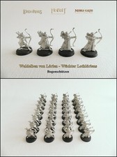 Waldelben / Elben - ZINN - 4 Bogenschützen - unbemalt - GW - HdR - OOP