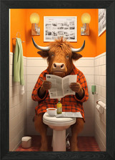 Highland Cowon The Toilet