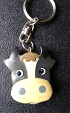 Schlüsselanhänger Motiv Kuh Holz / Kunststoff  Mitgebsel Geschenk