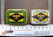 NADELDOSE für Grammophon-Schellack-needle tin-2 Stück POLYDOR-POLYFAR mit Nadeln
