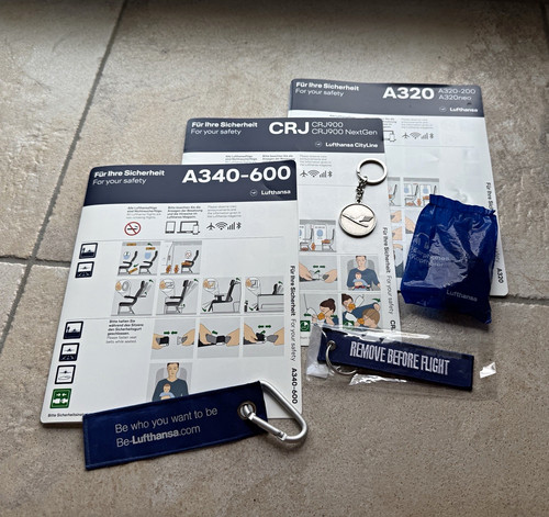 Lufthansa fanset safety cards - lufthansa,