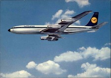 Motivkarte Postkarte Flugzeug Airplane Lufthansa Boeing 707 International Jet