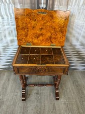 ANTIKER NÄHTISCH LOUIS PHILIPPE 19 TES MAHAGONI RESTAURIERT SPÄT BIEDERMEIER