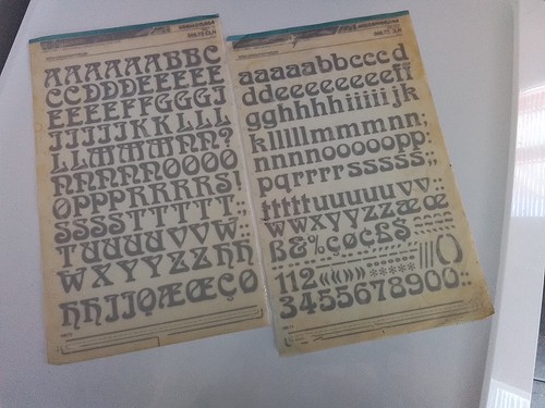 Letraset trocken transfer - letraset,