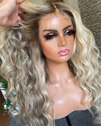 Balayage lange wellige braune