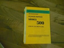 Komatsu  Betriebsanleitung und  Ersatzteile Power Ripper Modell 500