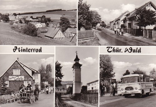 Postkarte hinterrod thür - postkarte,