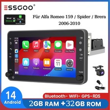 Für Alfa Romeo 159 Sportwagen Autoradio Android 14 32G Carplay GPS Navi WIFI KAM
