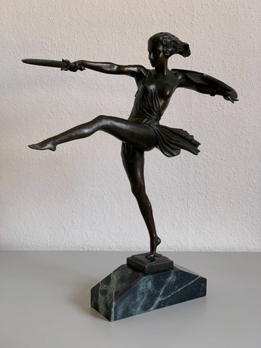 Alte bronze figur - bronze-figur,, kämpfende