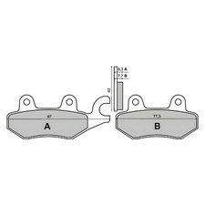 Front brake pads rms organic - brake,