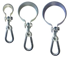 Manschettenhaken Schaukelhaken Schaukelschelle mit Karabiner verzinkt - 2 Stück