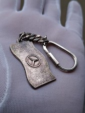 Original Mercedes-Benz Schlüsselanhänger, Metall versilbert, 19 g