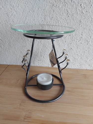 Duftlampe aus metall und glas - duftlampe,