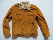 Levi's Jacke Lederjacke Gr. L, Leder Rinds Veloursleder Leather Warm Gefüttert !