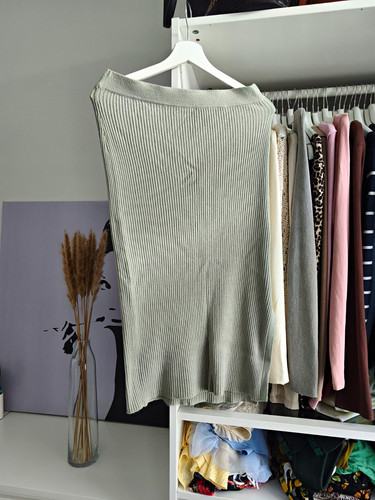 Damen strickrock midi länge - strickrock, midi-länge