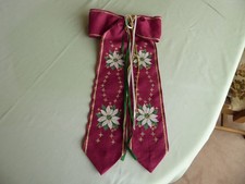 RICO Design Weihnachtszeit 20 Weihnachtsstern Beeren Leinenband weinrot gold